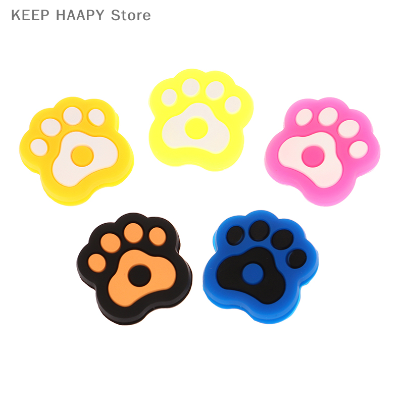1Pc Cartoon Cat Paw Shape Tennis Racket Vibration Dampeners Silicone Tennis Racquet Shock Absorber Anti-vibration Accessories