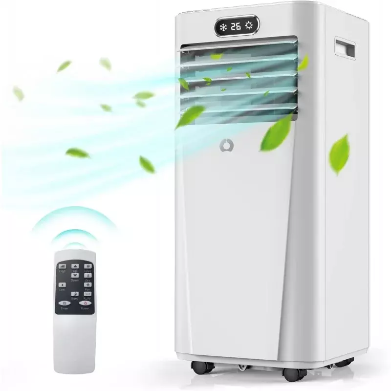 Tragbare Klimaanlagen 8000 BTU mit Luftent feuchter, Lüfter, Kühlmodi, tragbare 3-in-1-Wechselstromeinheit für Räume bis zu 350 m²