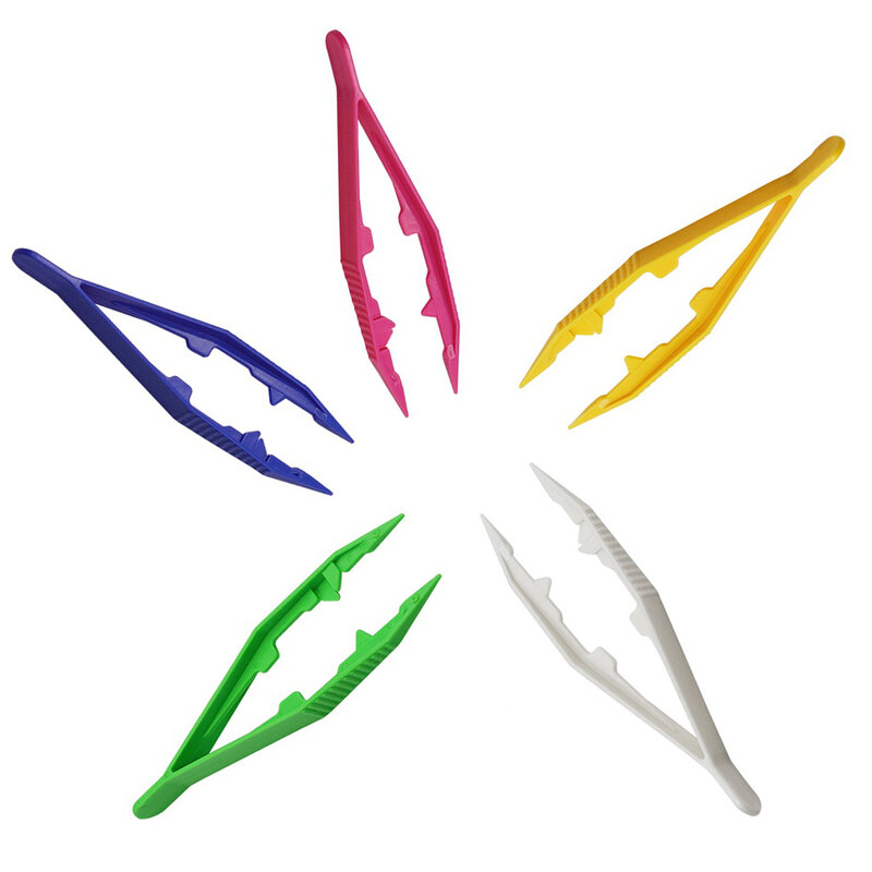 Easy to Use Plastic Clip Tweezers for Crafts  Durable and Lightweight  Ideal for Beading Projects  Assorted Colors