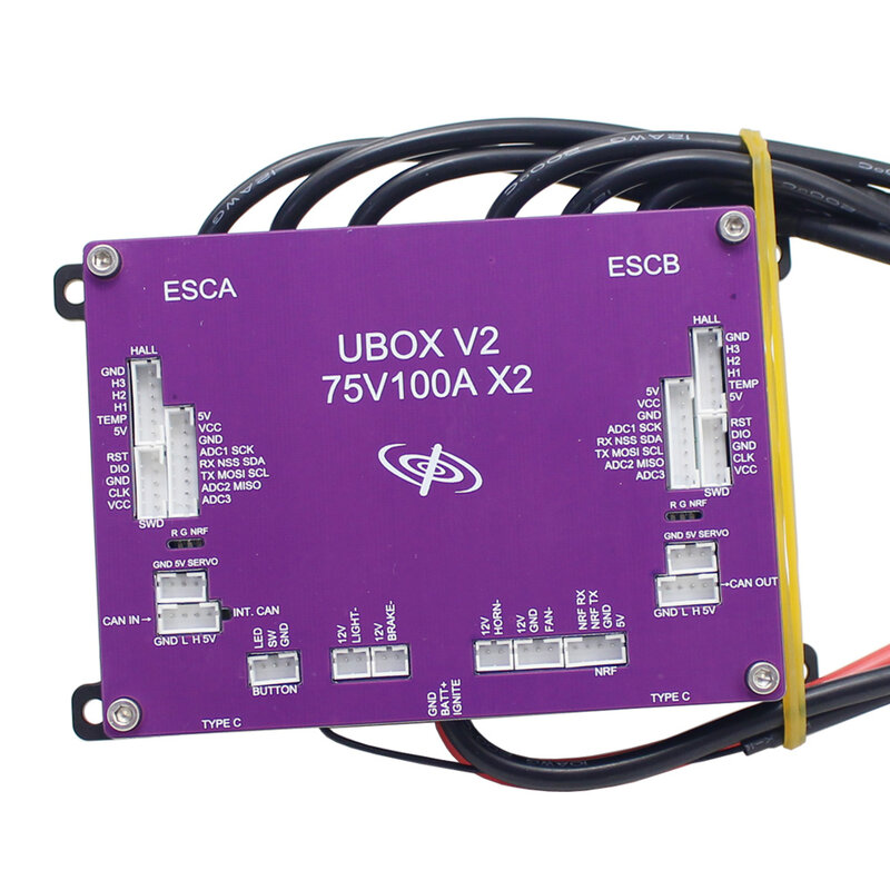Ubox V2 75V 200A Dual Motor Controller Basierend Auf VESC mit Bluetooth Modul Ewheel ADC Adapter für Roller Elektrische skateboard