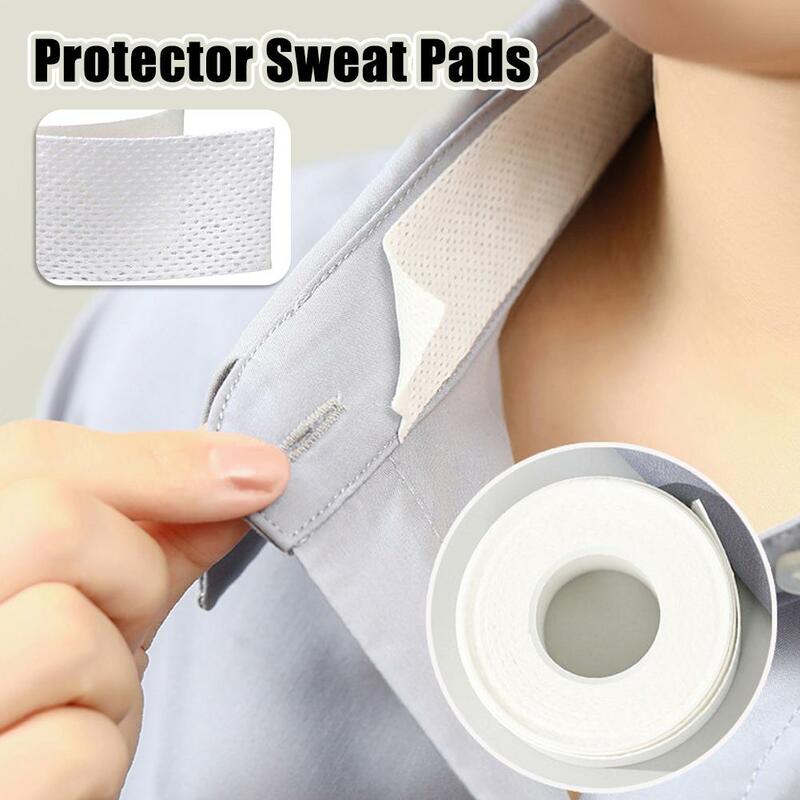 Disposable Men Women Collar Protector Sweat Pads Self-adhesive Stain Shirt Liners Against Neck Summer Collar Protector Swea A6y0