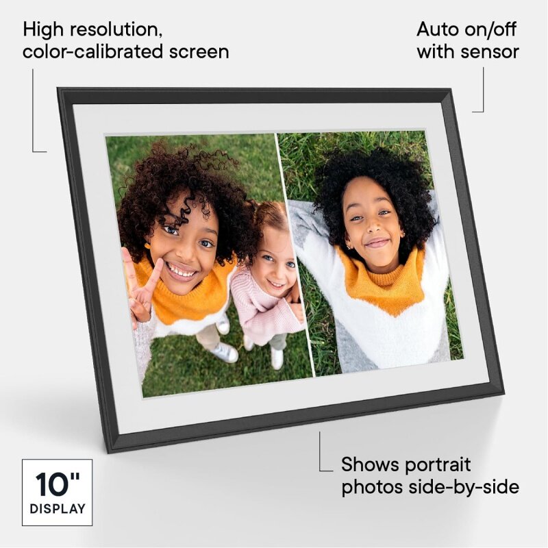 Aura Carver bingkai gambar Digital 10.1 inci, WiFi-Item terbaik untuk hadiah, kirim foto dari ponsel, penyimpanan gratis