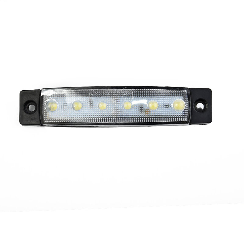 Car Side Marker Light White 12V 6LED For Trailer Truck BUS Indicator RV Lamp Tail Light Side Light Waterproof Car Accessories
