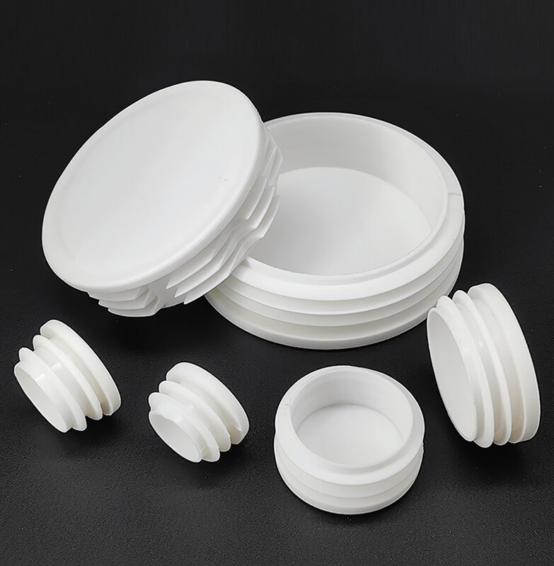 13Mm-114Mm Witte Plastic Ronde Doppen Binnenstekkerbeschermingspakking Stofafdichting Eindkappen Voor Buisboutmeubels