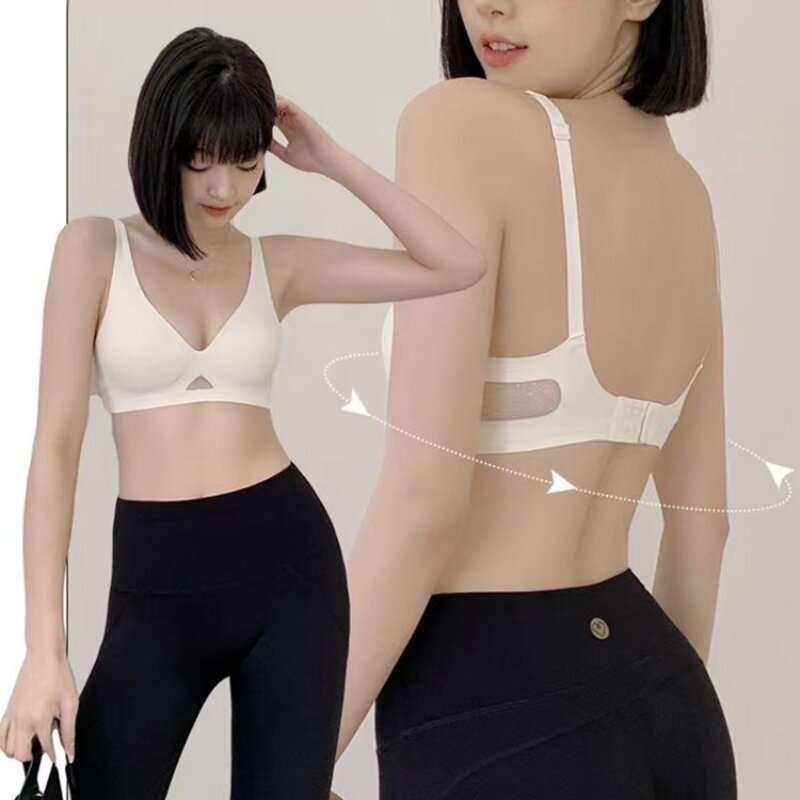 High-grade Seamless Women's Underwear Summer Thin Section Breathable And Comfortable Small Chest No Steel Ring Soft Support Bra