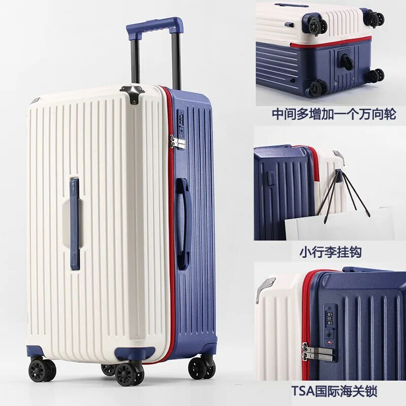 Многофункциональный вместительный чемодан PLUENLI Deluxe Edition, уплотненная тележка, чехол пароль, Дорожный чемодан на молнии