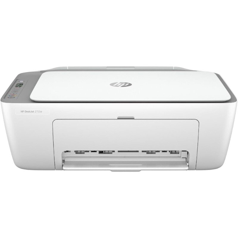 Printer Inkjet warna nirkabel untuk kantor, motif, pemindaian, salinan, pengaturan mudah, pencetakan seluler, tinta instan HP +, putih
