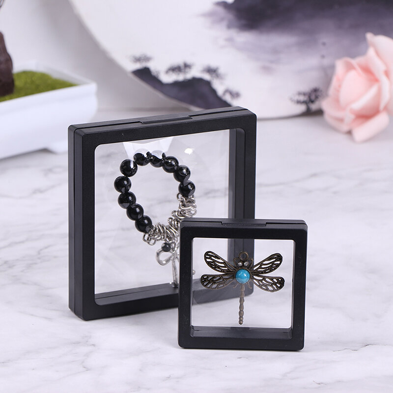 Kotak Film transparan kotak tampilan perhiasan elastis akrilik wadah penyimpanan kemasan gelang pengatur kotak Display perhiasan