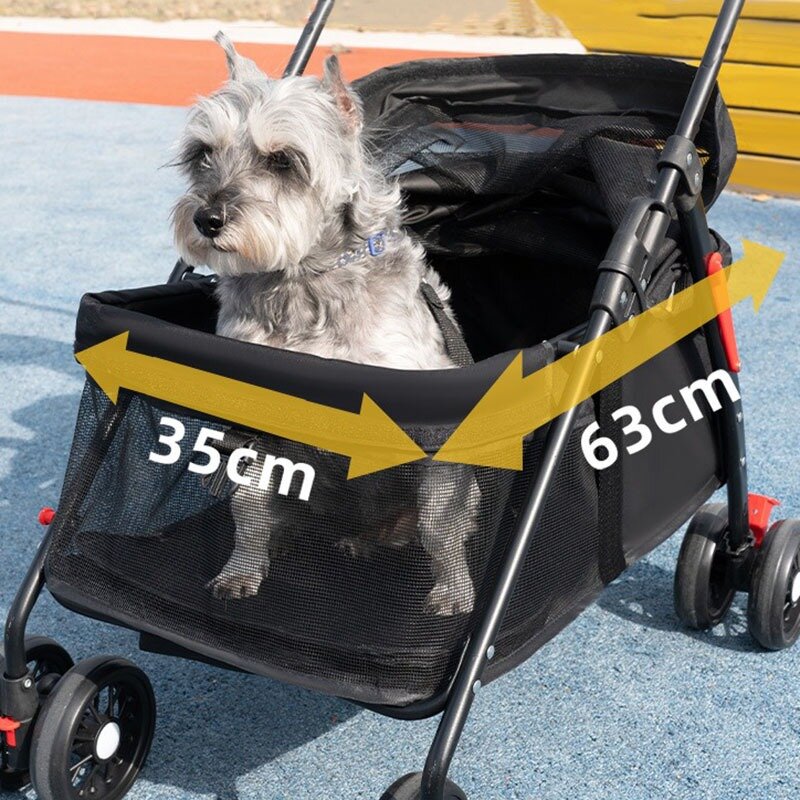 Lightweight Carrier Stroller for Small Dog, Pet Trolley, Outdoor Dog Cart with Wheels, Cat Trolleys, Pet Carrying Equipment