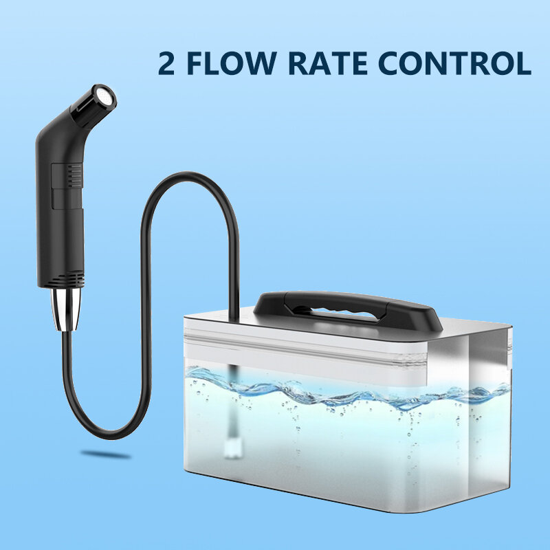 Wower Bidet listrik portabel, semprotan mandi Bidet berkemah perjalanan dapat diisi ulang 2,3l untuk kebersihan pribadi