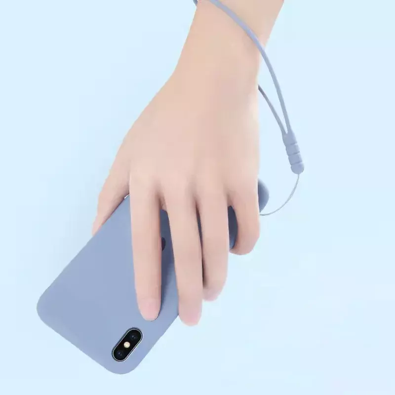 1 Pkartun Tali Telepon Silikon Tali Lembut untuk iPhone Xiaomi Samsung Universal Ponsel Lucu Antihilang Tali Panjang Liontin Aksesori