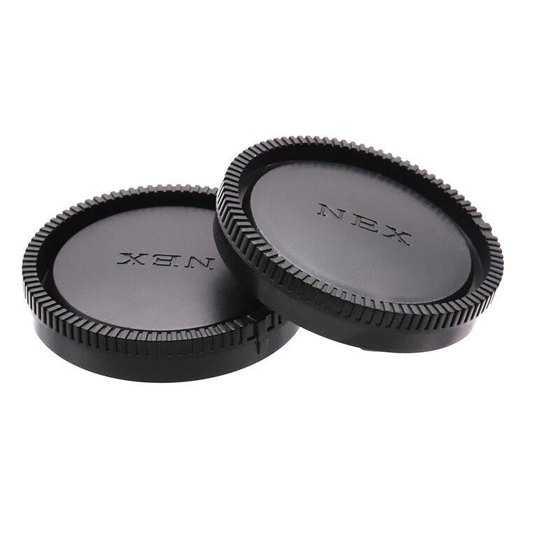 Capuchon d'objectif arrière pour Sony E/FE, ensemble de capuchons de corps d'appareil photo en plastique noir pour Sony E Mount, objectif NEX,A7,A9,A6000 Series, etc.