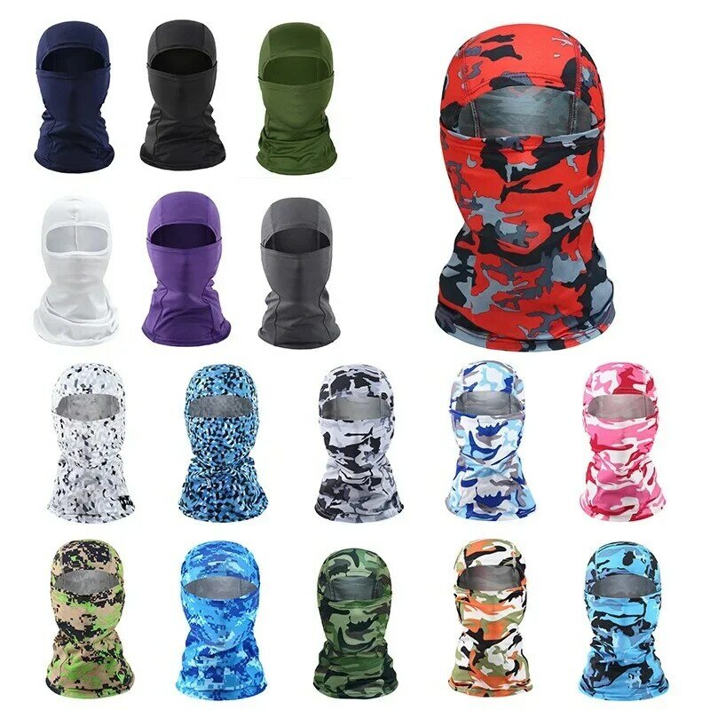 Máscara facial de Balaclava para homens, proteção solar, cachecóis de caminhada, capacete de ciclismo de motocicleta, polainas de pescoço, máscara de esqui, bandana de verão