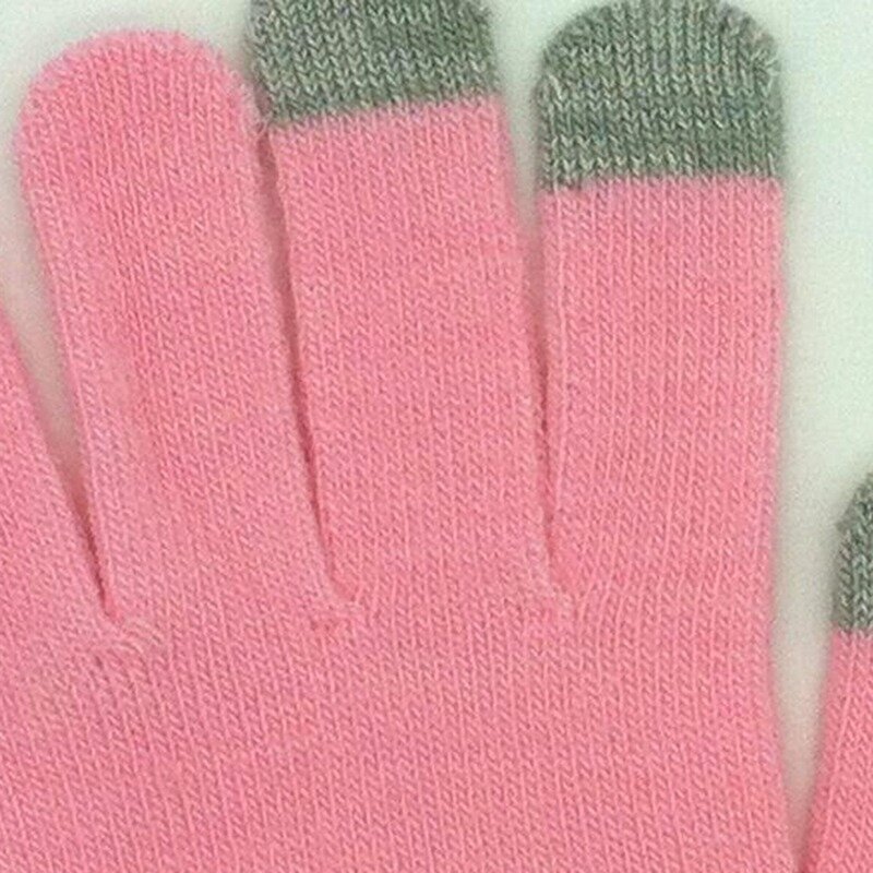Winter Touchscreen Handschoenen Texting Cap Smartphone Vrouwen Mannen Warm Stretch Knit Wanten Volledige Vinger Vrouwelijke Gehaakte Soft Thicken