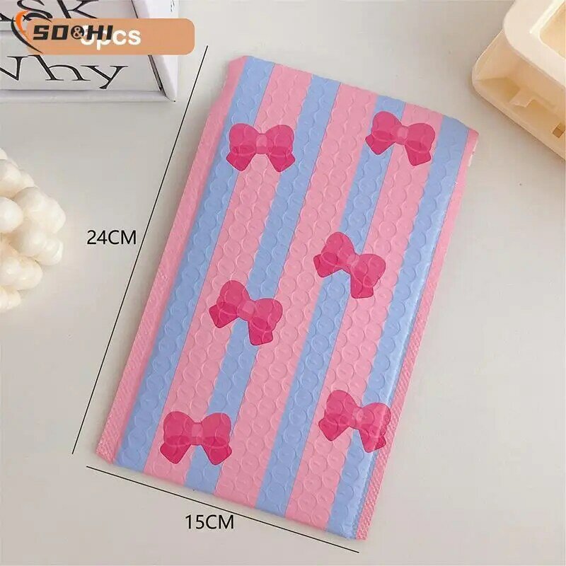 5Pcs/set Bowknot Bubble Envelope Bag Pink Bubble Self Seal Mailing Bags Padded Envelopes Package For Gifts