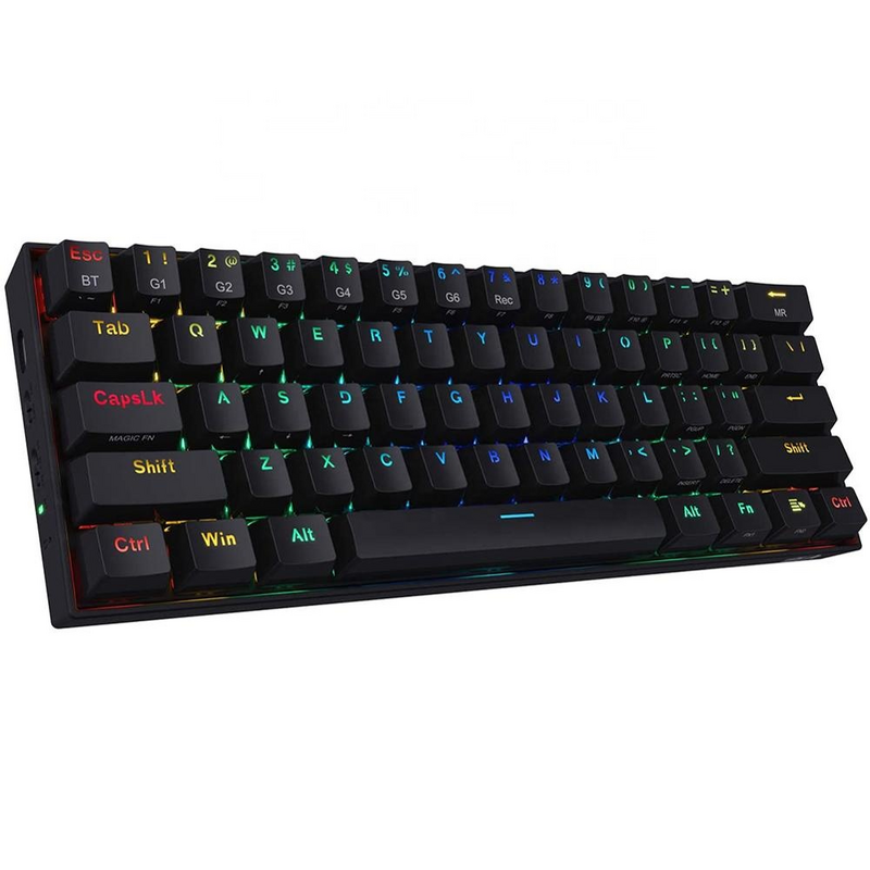 Draconic-rgb backlit teclado mecânico sem fio, 61 teclas, compacto, portátil, design, jogos, k530