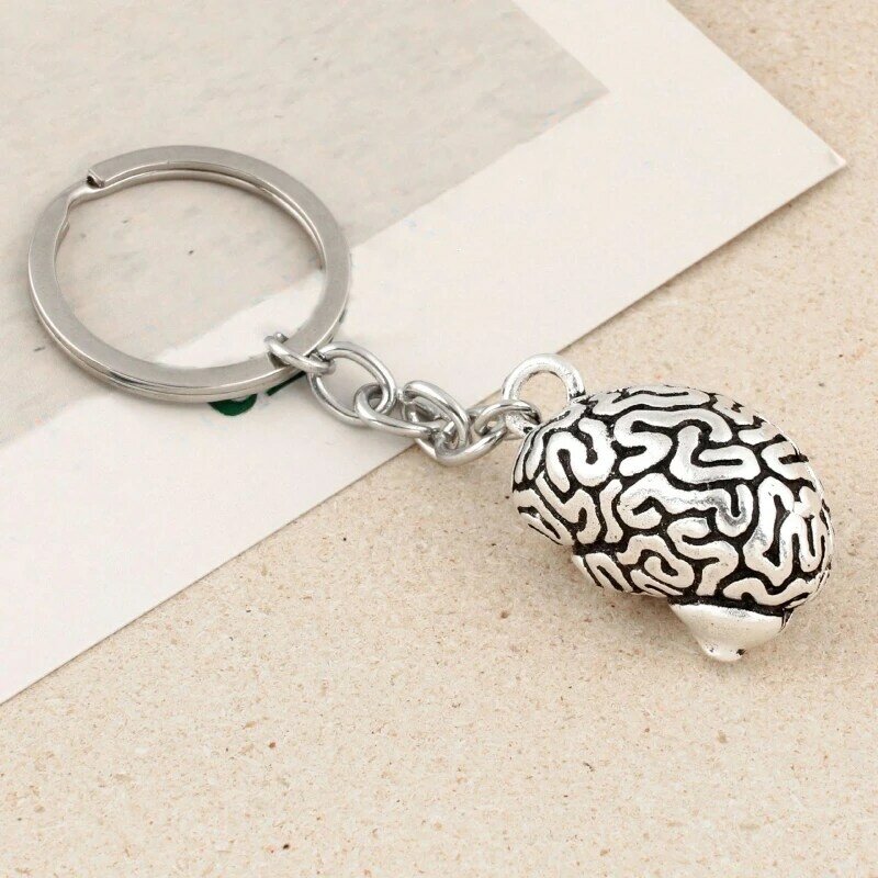 E0BF – porte-clés anatomique du cerveau, pendentif des organes du cerveau, neurologue 3D, porte-clés pour médecin, femmes