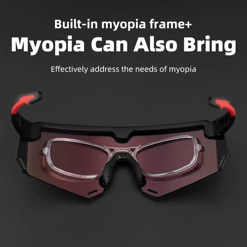 Bicycle Sunglasses Magnetic Change-piece Split HD Large Frameless Lens Tr90 Frame Outdoor Cycling Glasses Sport Eyewear