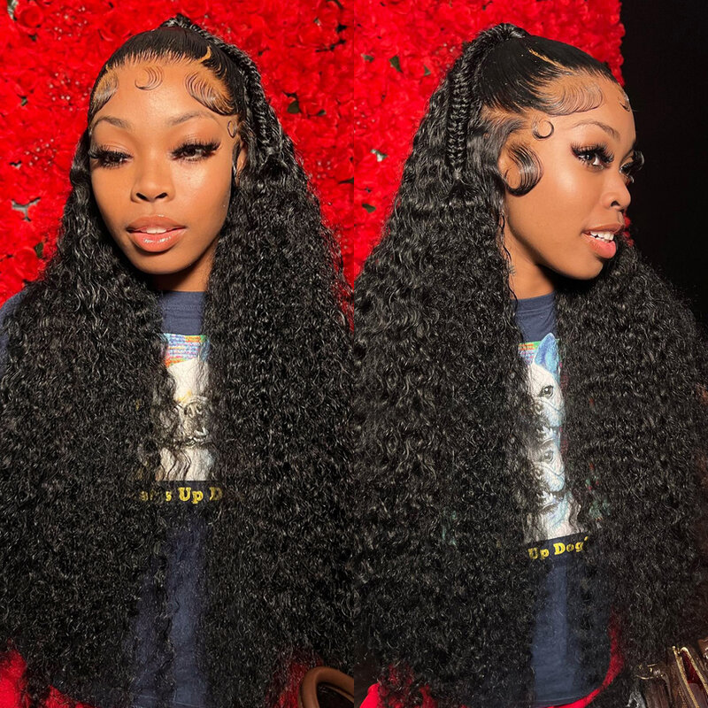38 Inch Human Hair Lace Frontal Wig 13x4 Deep Wave Frontal Wig 13x6 Curly Hd Lace Front Wigs 200 Density Wig For Women Choice