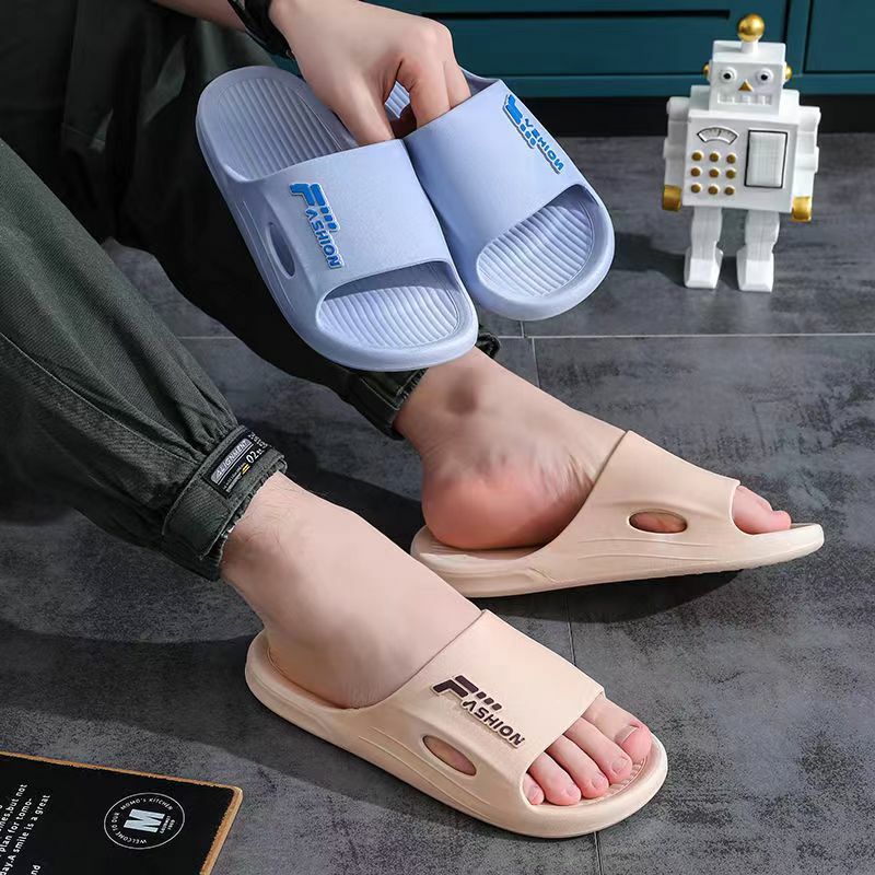 2024 Man's Summer New One Word Flat Sole Slippers Free Shipping Soft Sole No Slip Home Slippers Outdoor Slipper Bathroom Slipper