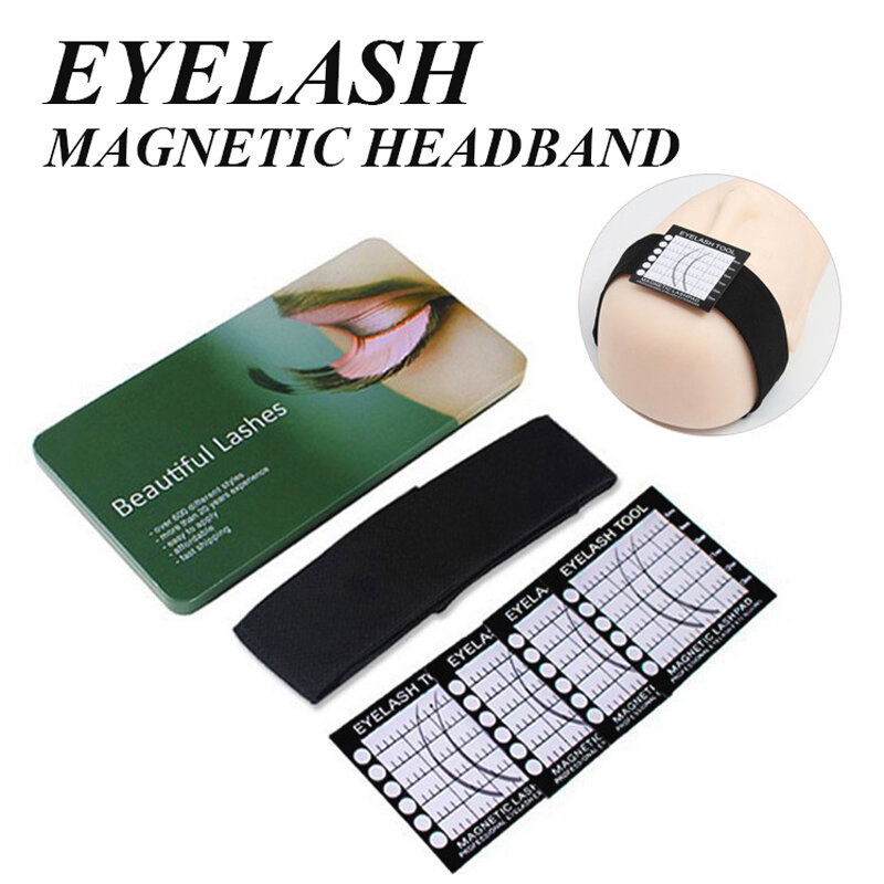 New Arrival Portable Grafted Eyelash Scarf Holder Lash Applicator Headband with Magnetic Pad Model Tool Packaged in Boxes