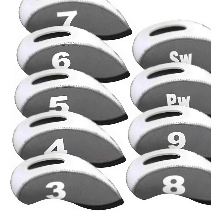 9 Stuks Golf Ijzeren Headcovers, Golf Club Head Covers Mode, Golfer Uitrusting Beschermende, Mouw Ijzeren Hoofd Golf Ijzeren Hoezen