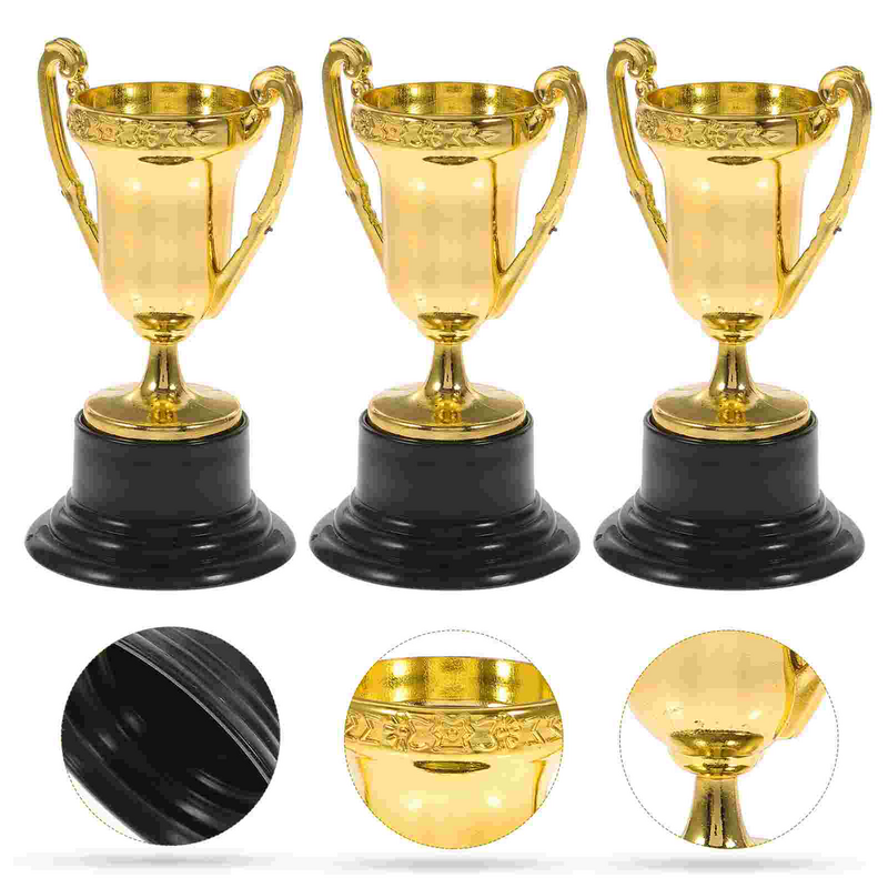 Mini Plastic Gouden Bekers Trofeeën Voor Feest Kinderen Vroeg Leren Speelgoed Prijzen Kindervakantie Trofee Beloning Weggeefactie