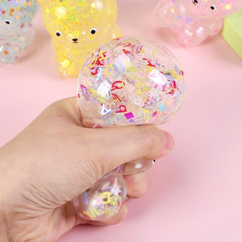 77HD Stress Toy Hand Squeeze JellyBear Practical Joke Props Vent Balls Toy Kids Gift