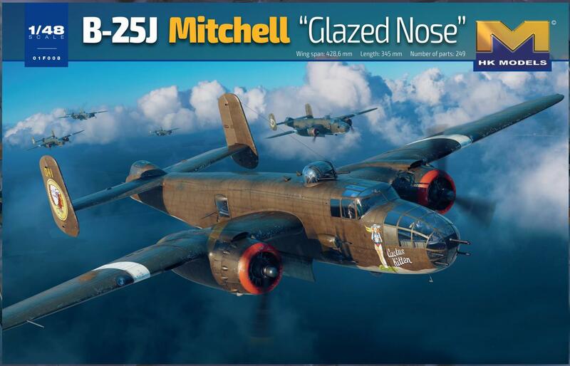 HK-modelo 01F008, 1/48 B-25J Mitchell, "glazed Nose" (modelo de plástico)