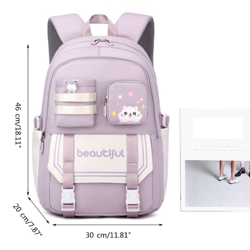 Корейский стиль школьной сумки милый рюкзак повседневный рюкзак для средних школьников
