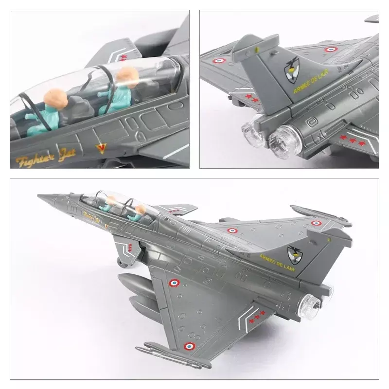 Modèle d'avion de chasse en alliage, Force de retour acousto-optique, Caymilitary, jouet, ornement, cadeau, F546