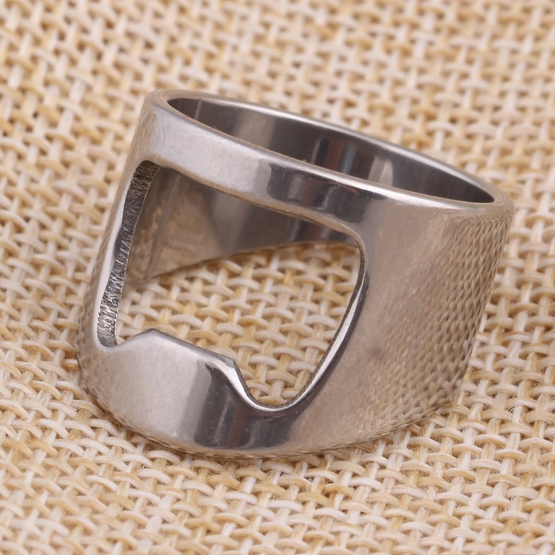 แหวนเปิดขวดความคิดสร้างสรรค์ Corkscrew สแตนเลสแหวนใส่นิ้วเบียร์ Openers Gadgets Cool บาร์ห้องครัวอุปกรณ์เสริมของขวัญ