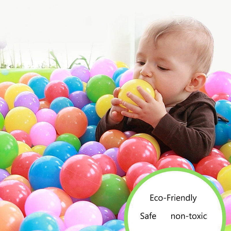 50Pcs Colores Baby Plastic Balls, Piscina de Agua Ocean Wave Ball, Kids Swim Pit With Basketball, Hoop Play House Outdoor Tents Toy Props