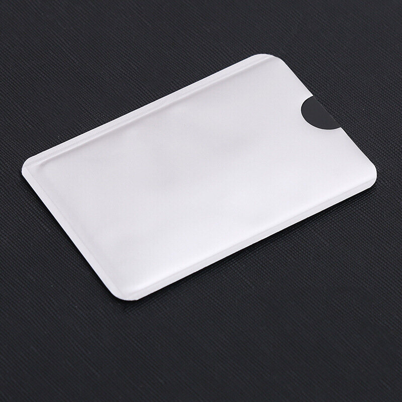Suporte de folha de alumínio rfid, protetor de manga anti-roubo para cartão de id de crédito e cartão anti-digitalização, com 10 peças