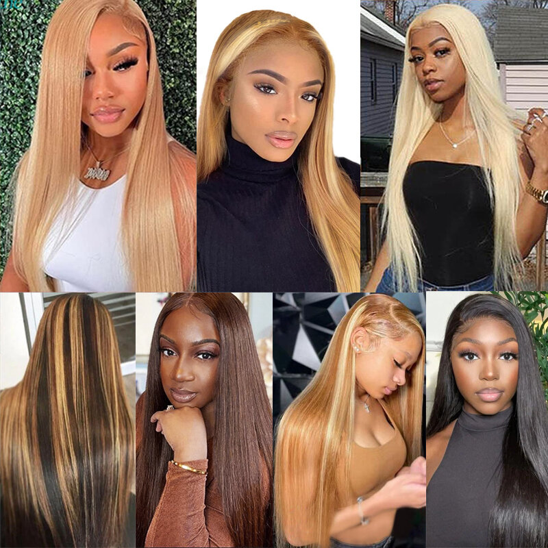 100% Straight Human Hair Bundles Hair Extensions For Women 613 Highlight Hair Solid Color Raw Bundles Braiding On Sale Clearance