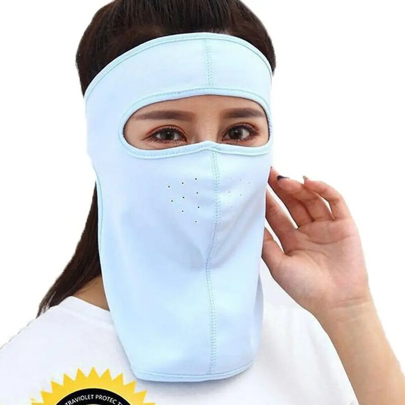 Lenços faciais externos para homens e mulheres, protetor facial, véu protetor solar, máscara de pesca, máscara decote, seda gelo, verão