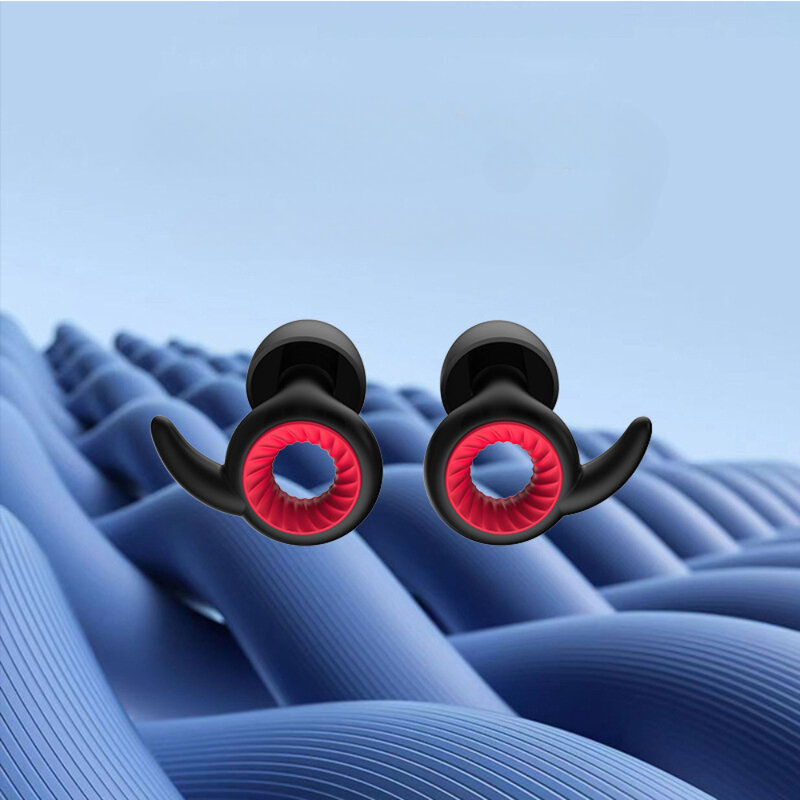 실리콘 소음 방지 귀마개, 방수 수영 귀마개, 재사용 가능한 수면 보조 방음 제품, 콘서트 청력 보호