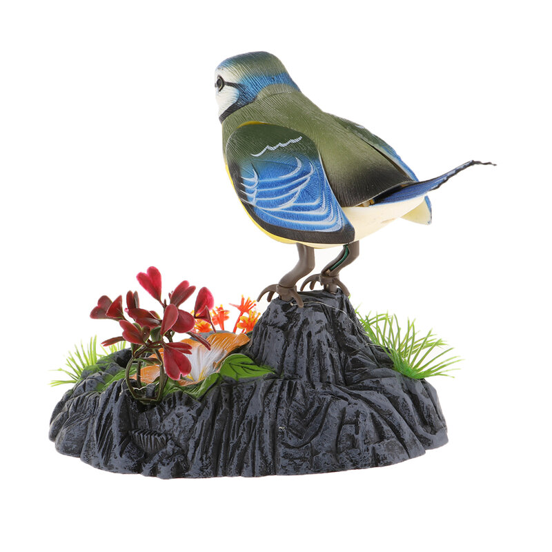 Singing & Chirping Bird in Stump, Realistic Sounds & Movements, Sound Activated/
