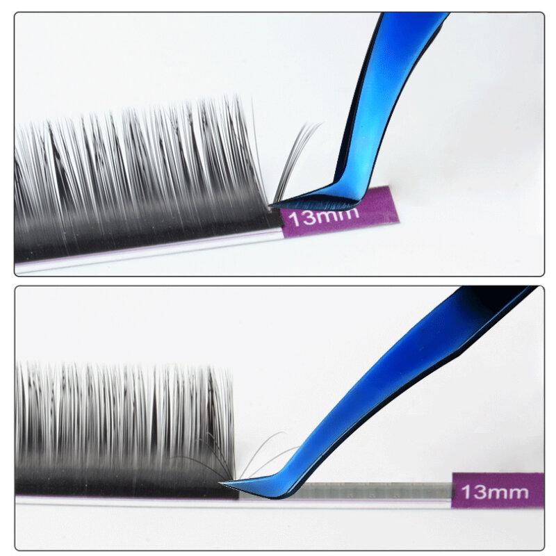 New Arrival Blue Professional High Quality Eyelash Extension Tweezers Stainless Steel Customizable Logo Anti-Shake Tweezers