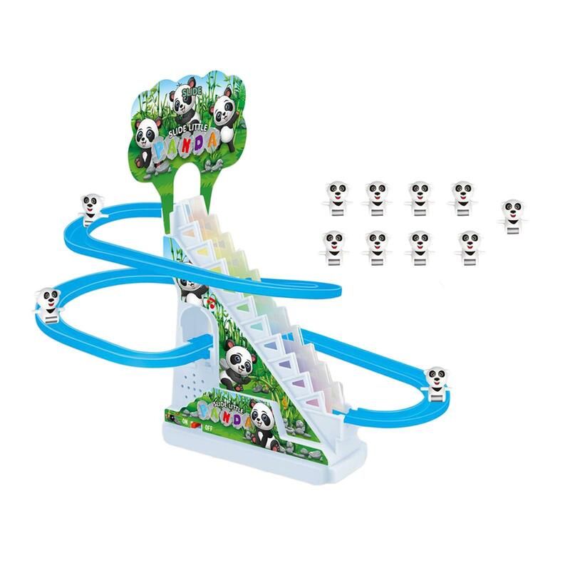 Musical Panda Chasing Race Track Game Set Motor Activity Toy Develops Hands on Ability Duck Roller Coaster Toy for Party Toy