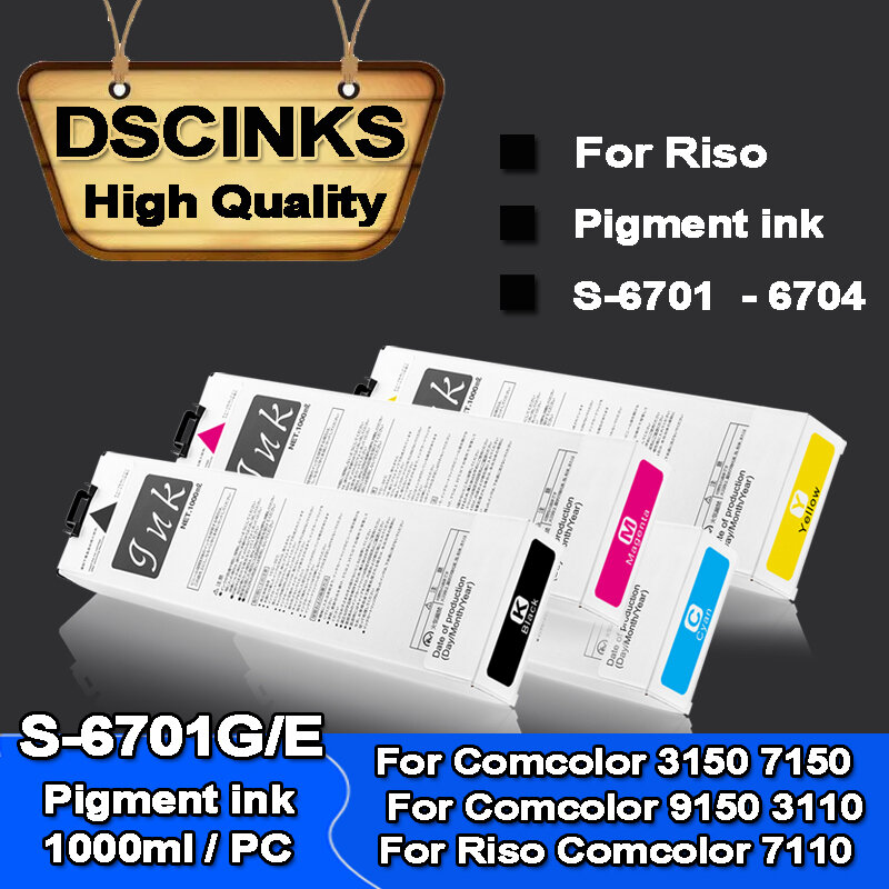 Cartucho de tinta con Chip para impresora Comcolor, recambio de tinta compatible con modelo Riso S-6701G, Riso S-6701E, 3150, 7150, 9150, 3110, 7110