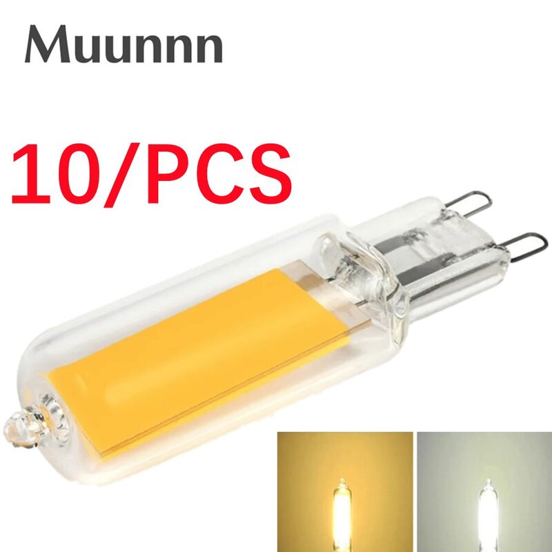 Muunnn-bombilla LED superbrillante G9, 7W, 9W, 12W, 15W, 220V, lámpara de cristal, luz de potencia constante, iluminación LED G9 COB