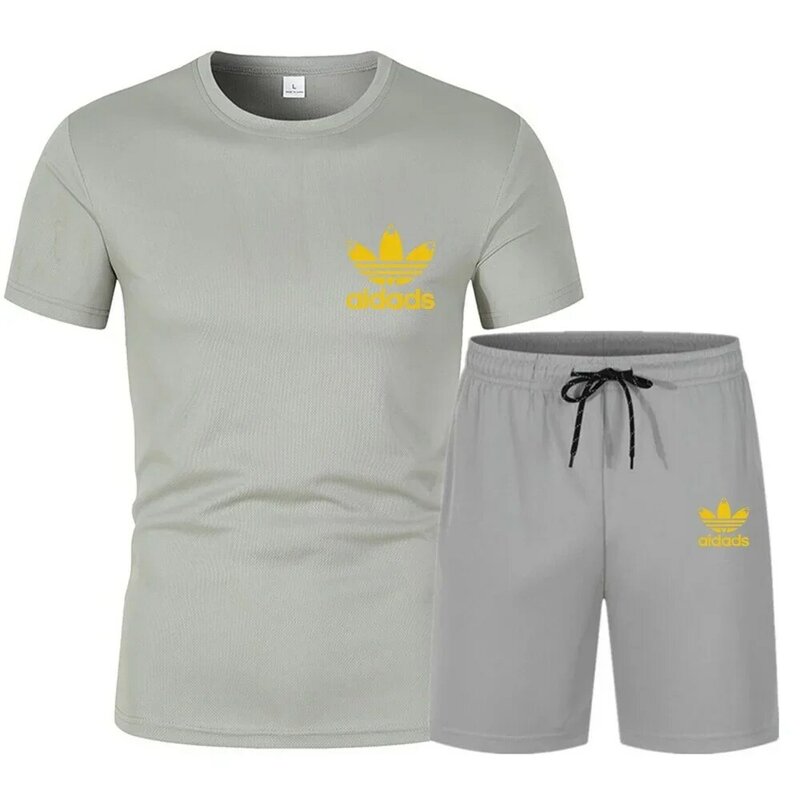 T-shirt à manches courtes et short de sport pour hommes, survêtement décontracté, ensembles de joggeurs, vêtements d'été, mode, 2024