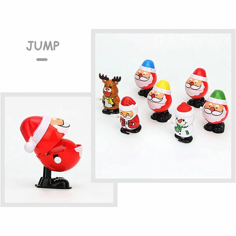 Schneemann Pinguin Weihnachten Kleine Geschenke Santa Claus Rentier Weihnachten Wind Up Spielzeug Assorted für Kinder Jungen Mädchen