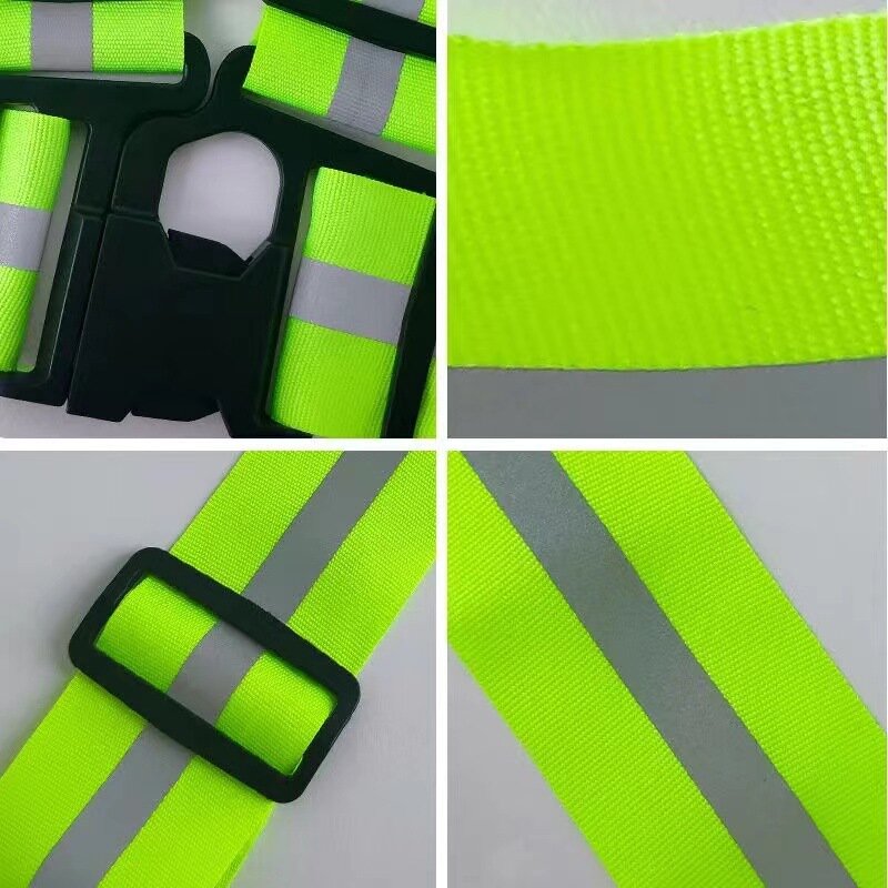 Adjustable Safety Vest Highlight Reflective Straps Elastic Band Night Running Riding Clothing Vest for Adults and Children
