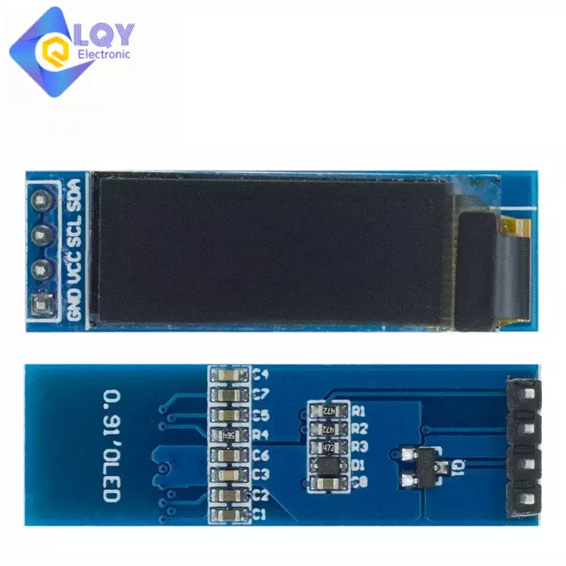 LQY 0.91 Inch OLED Module 0.91" White/Blue 128X32 OLED LCD LED Display Module IIC Communicate for Ardunio