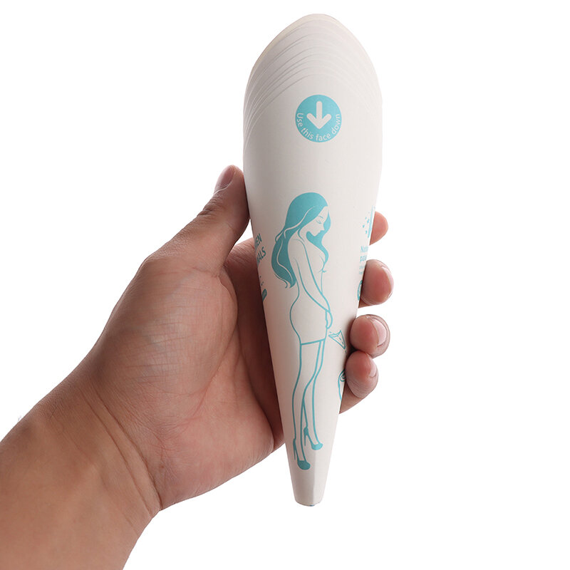 Dispositivo de micción urinario para mujer, embudo exterior de pie, taza para orinar, 12 unidades