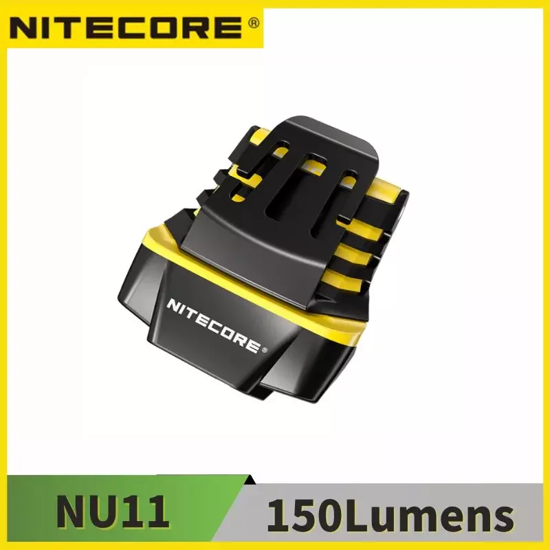 NITECORE NU11 lampu tutup klip Sensor IR pintar, dapat diisi ulang 150lumen baterai 600mAh bawaan