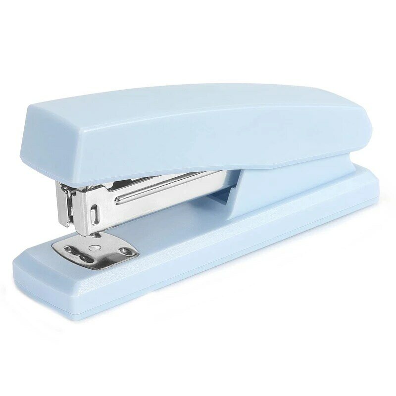 Grapadora de oficina para escritorio, 1 piezas, portátil, duradera, suministros de oficina, azul