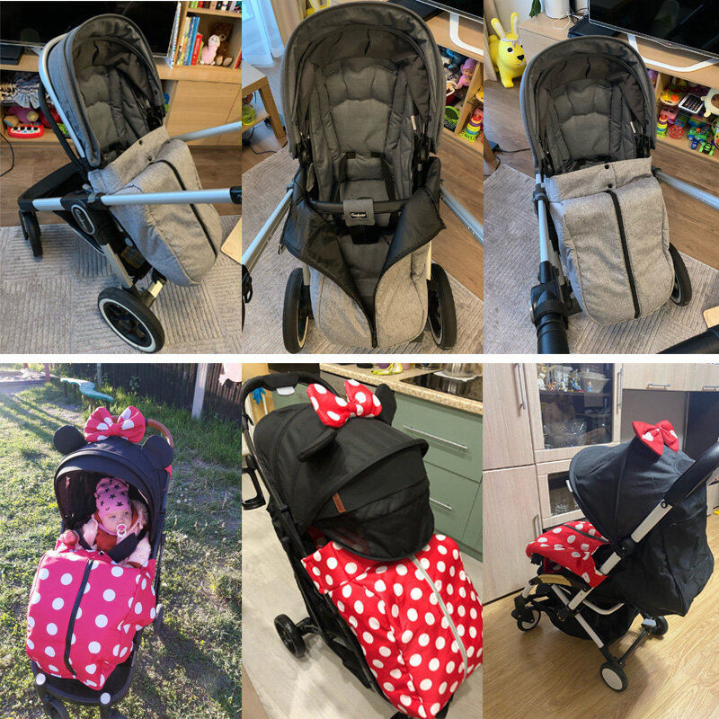 Cubierta de pie para cochecito de bebé, bolsa a prueba de viento con cremallera, cubierta cálida para bebé, accesorios universales para carrito